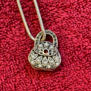 Sterling silver locket-charm